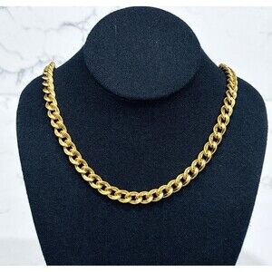 Vintage Napier Necklace Gold Tone Chunky Chain 24"